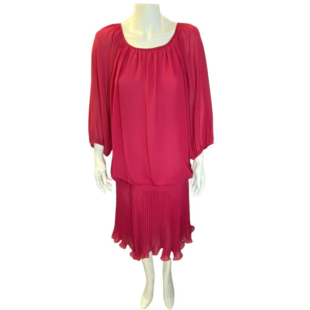 Vintage Women's Dress size 6 8 Lizzy & Johnny by Lucero drop waist 80's retro